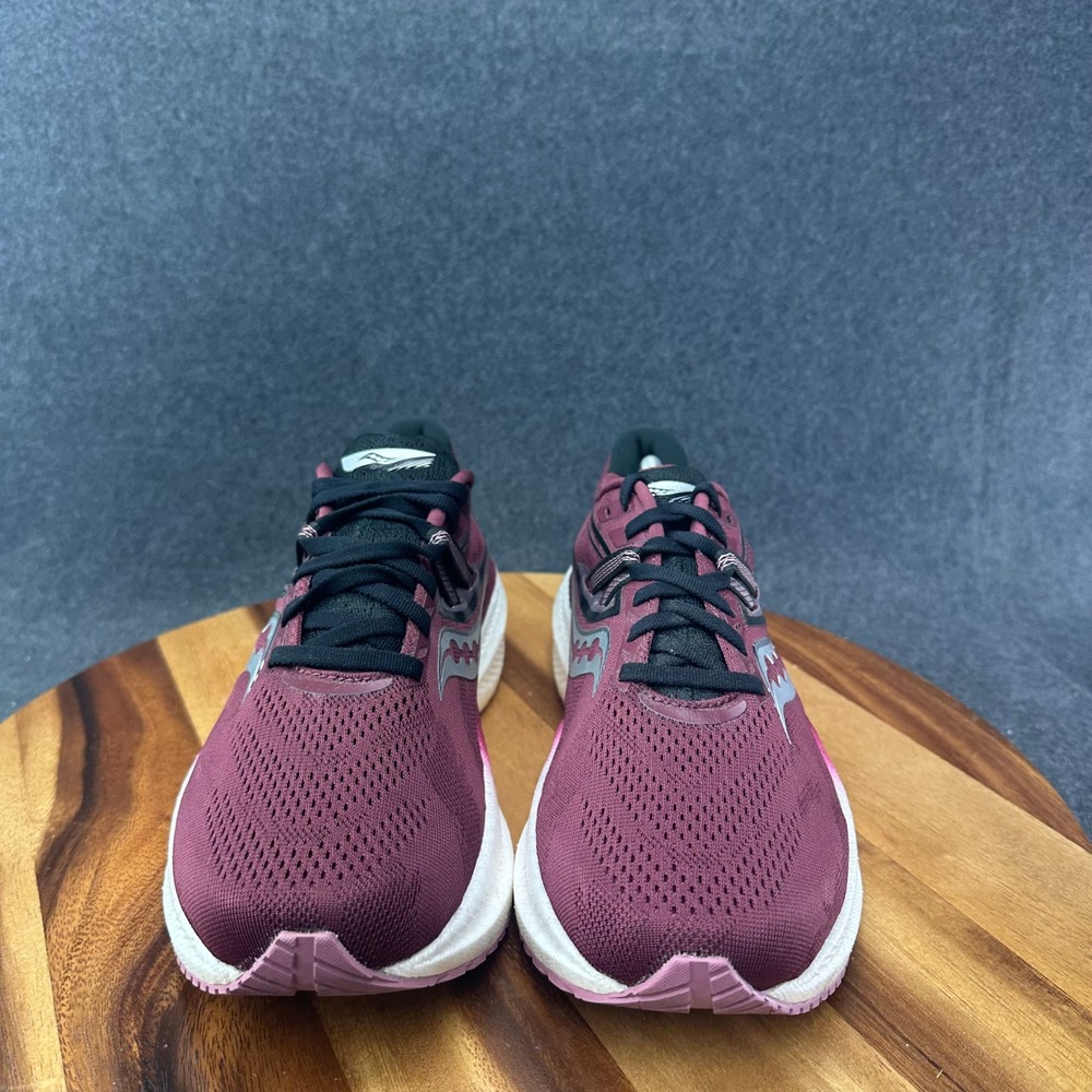 Saucony Triumph 20 Running Shoes Womens 11 W Wide Burgundy PWRRUN+ S10760-21 - Picture 4 of 13
